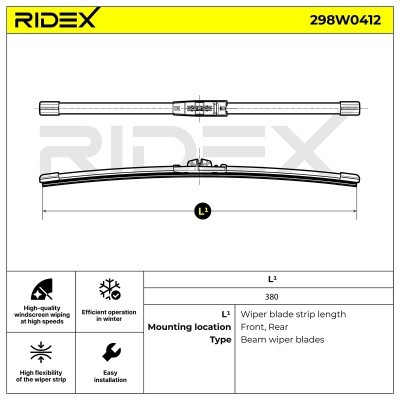 Wischblatt RIDEX 298W0412 298W0412 - foto 4