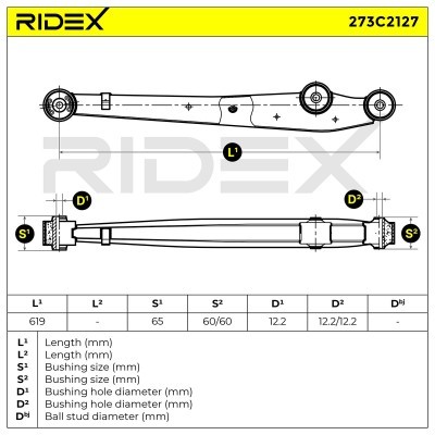 Querlenker RIDEX 273C2127 273C2127 - foto 7