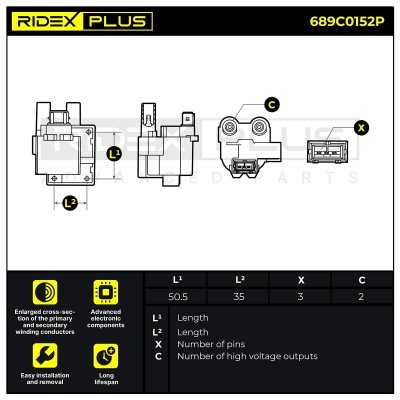 Zündspule RIDEX 689C0152P 689C0152P - foto 11