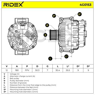 Generator RIDEX 4G0153 4G0153 - foto 6