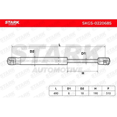 Gasfeder, Koffer-/Laderaum Stark SKGS-0220685 SKGS-0220685 - foto 5