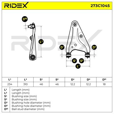 Querlenker RIDEX 273C1045 273C1045 - foto 6