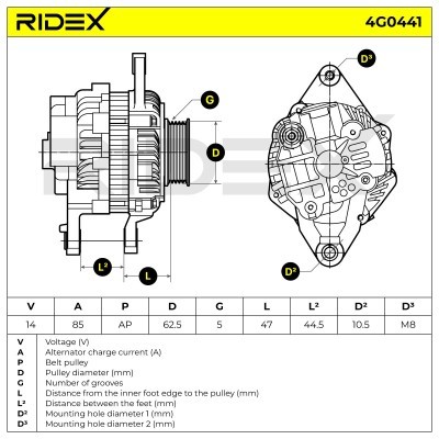 Generator RIDEX 4G0441 4G0441 - foto 7