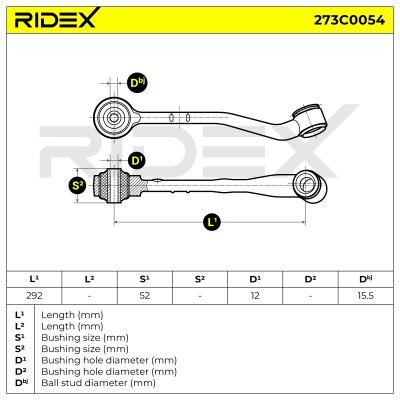 Querlenker RIDEX 273C0054 273C0054 - foto 11