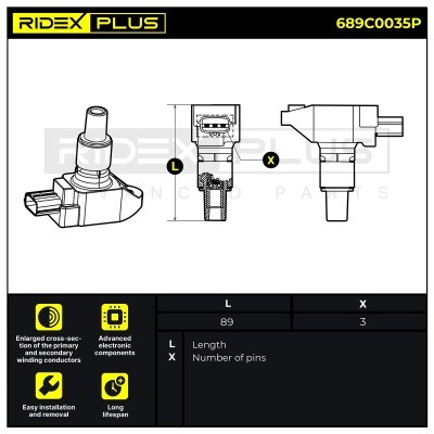 Zündspule RIDEX 689C0035P 689C0035P - foto 10