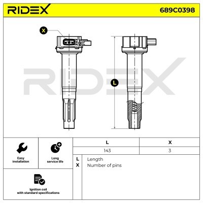 Zündspule RIDEX 689C0398 689C0398 - foto 6