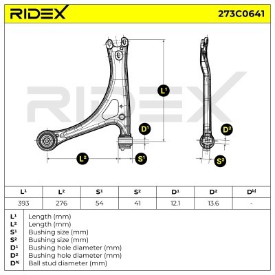 Querlenker RIDEX 273C0641 273C0641 - foto 6