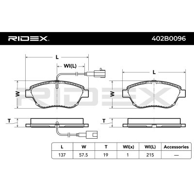 Bremsbeläge Satz RIDEX 402B0096 402B0096 - foto 4
