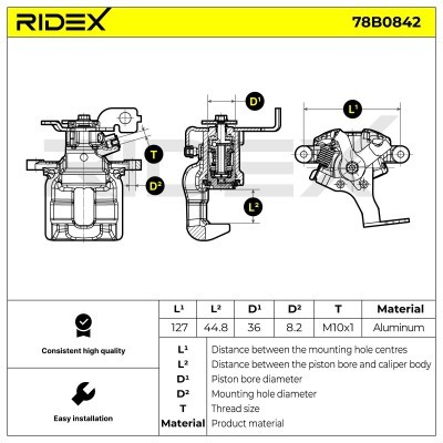 Bremssattel RIDEX 78B0842 78B0842 - foto 5