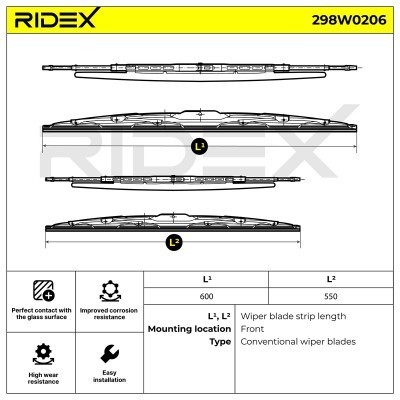 Wischblatt RIDEX 298W0206 298W0206 - foto 7