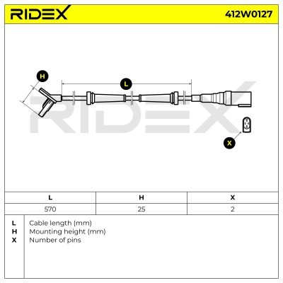 ABS Sensor RIDEX 412W0127 412W0127 - foto 4