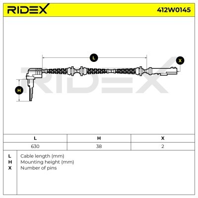 ABS Sensor RIDEX 412W0145 412W0145 - foto 6