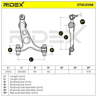 Querlenker RIDEX 273C0108 273C0108 - foto 6