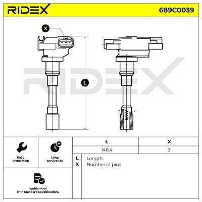 Zündspule RIDEX 689C0039 689C0039 - foto 4