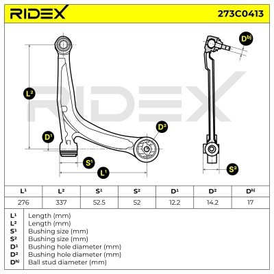 Querlenker RIDEX 273C0413 273C0413 - foto 6