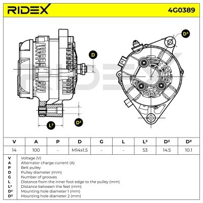 Generator RIDEX 4G0389 4G0389 - foto 5