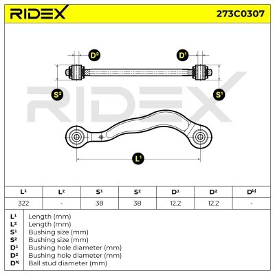 Querlenker RIDEX 273C0307 273C0307 - foto 6