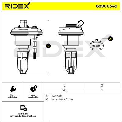 Zündspule RIDEX 689C0349 689C0349 - foto 6