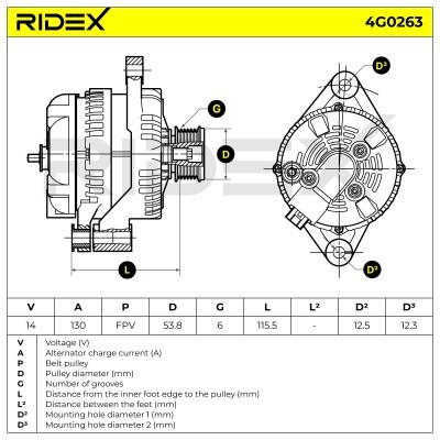 Generator RIDEX 4G0263 4G0263 - foto 6