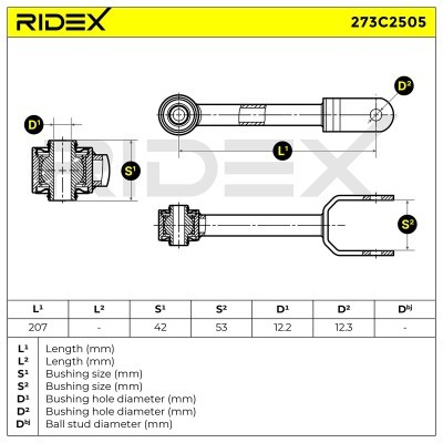 Querlenker RIDEX 273C2505 273C2505 - foto 7