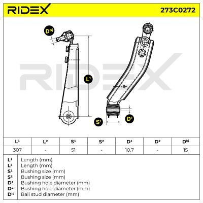 Querlenker RIDEX 273C0272 273C0272 - foto 5