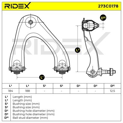 Querlenker RIDEX 273C0178 273C0178 - foto 7