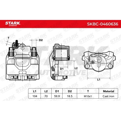 Bremssattel Stark SKBC-0460636 SKBC-0460636 - foto 6