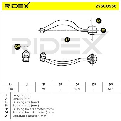 Querlenker RIDEX 273C0536 273C0536 - foto 4