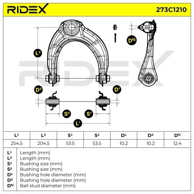 Querlenker RIDEX 273C1210 273C1210 - foto 6