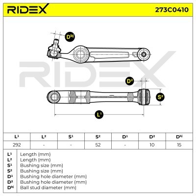 Querlenker RIDEX 273C0410 273C0410 - foto 6