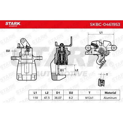 Bremssattel Stark SKBC-0461953 SKBC-0461953 - foto 3
