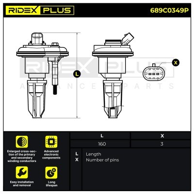 Zündspule RIDEX 689C0349P 689C0349P - foto 9