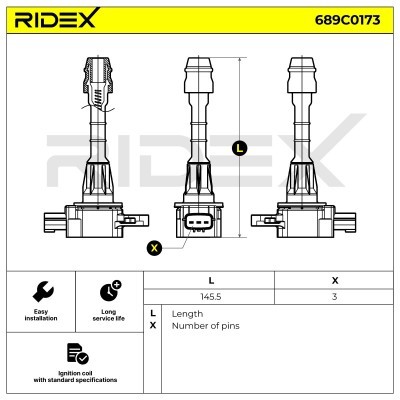 Zündspule RIDEX 689C0173 689C0173 - foto 6