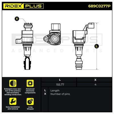 Zündspule RIDEX 689C0277P 689C0277P - foto 10