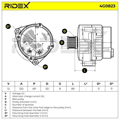 Generator RIDEX 4G0823 4G0823 - foto 7