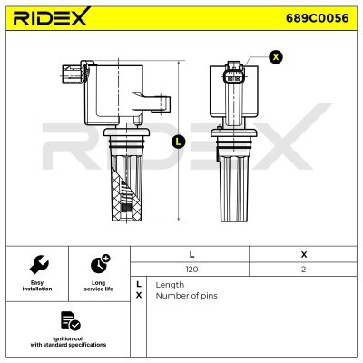 Zündspule RIDEX 689C0056 689C0056 - foto 4