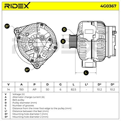 Generator RIDEX 4G0367 4G0367 - foto 5