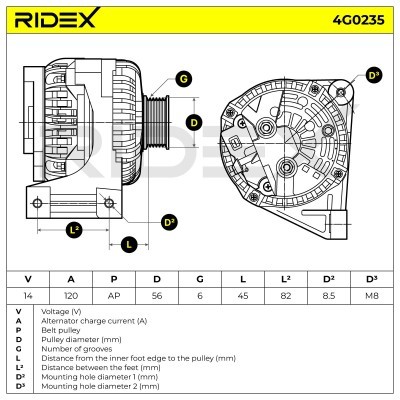 Generator RIDEX 4G0235 4G0235 - foto 7
