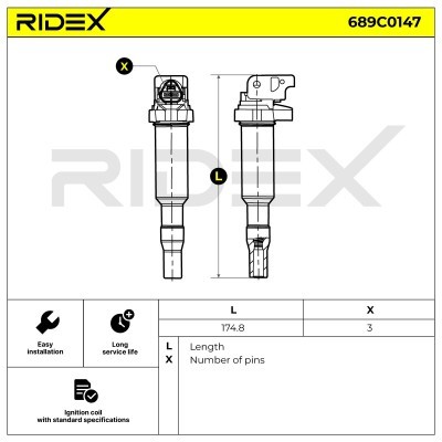 Zündspule RIDEX 689C0147 689C0147 - foto 6