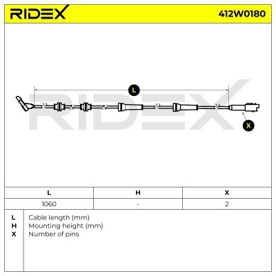 ABS Sensor RIDEX 412W0180 412W0180 - foto 7
