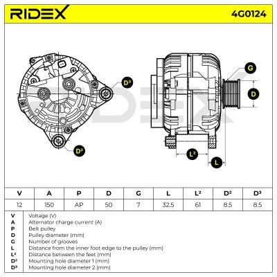 Generator RIDEX 4G0124 4G0124 - foto 7