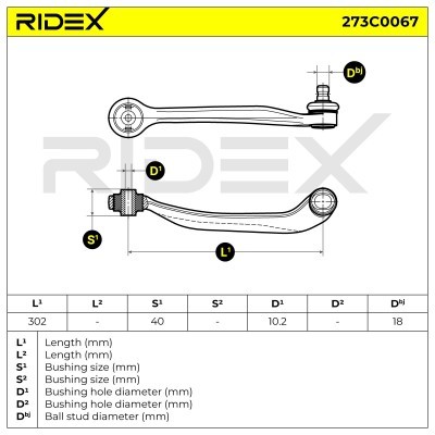Querlenker RIDEX 273C0067 273C0067 - foto 7