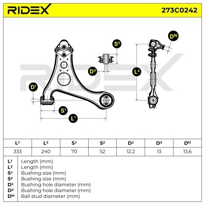 Querlenker RIDEX 273C0242 273C0242 - foto 9