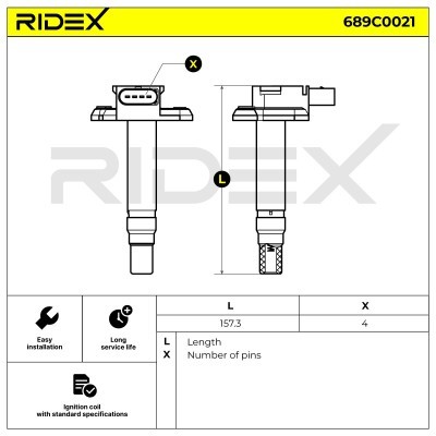 Zündspule RIDEX 689C0021 689C0021 - foto 4