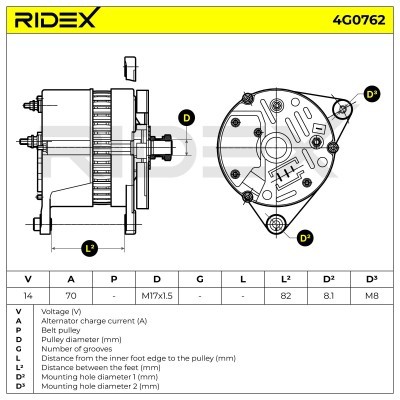Generator RIDEX 4G0762 4G0762 - foto 5