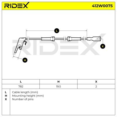 ABS Sensor RIDEX 412W0075 412W0075 - foto 6