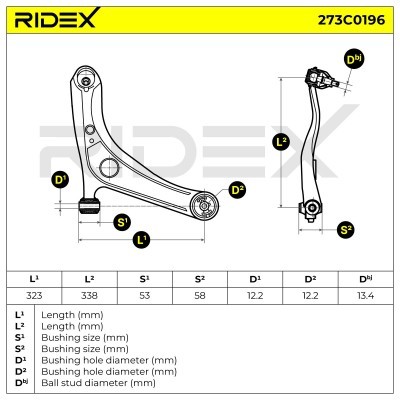 Querlenker RIDEX 273C0196 273C0196 - foto 8