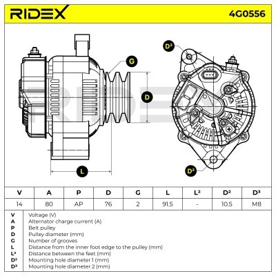 Generator RIDEX 4G0556 4G0556 - foto 6