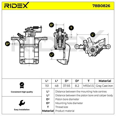 Bremssattel RIDEX 78B0826 78B0826 - foto 6