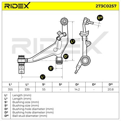 Querlenker RIDEX 273C0257 273C0257 - foto 4